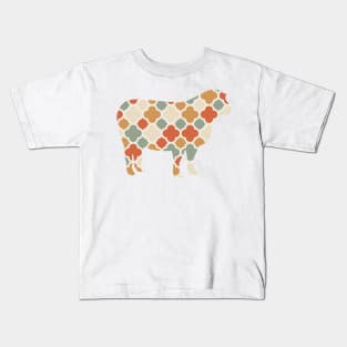 Sheep Silhouette with Pattern Kids T-Shirt